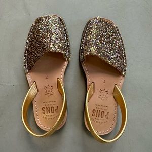 Glitter Multi color handmade Pons leather avarcas sandals